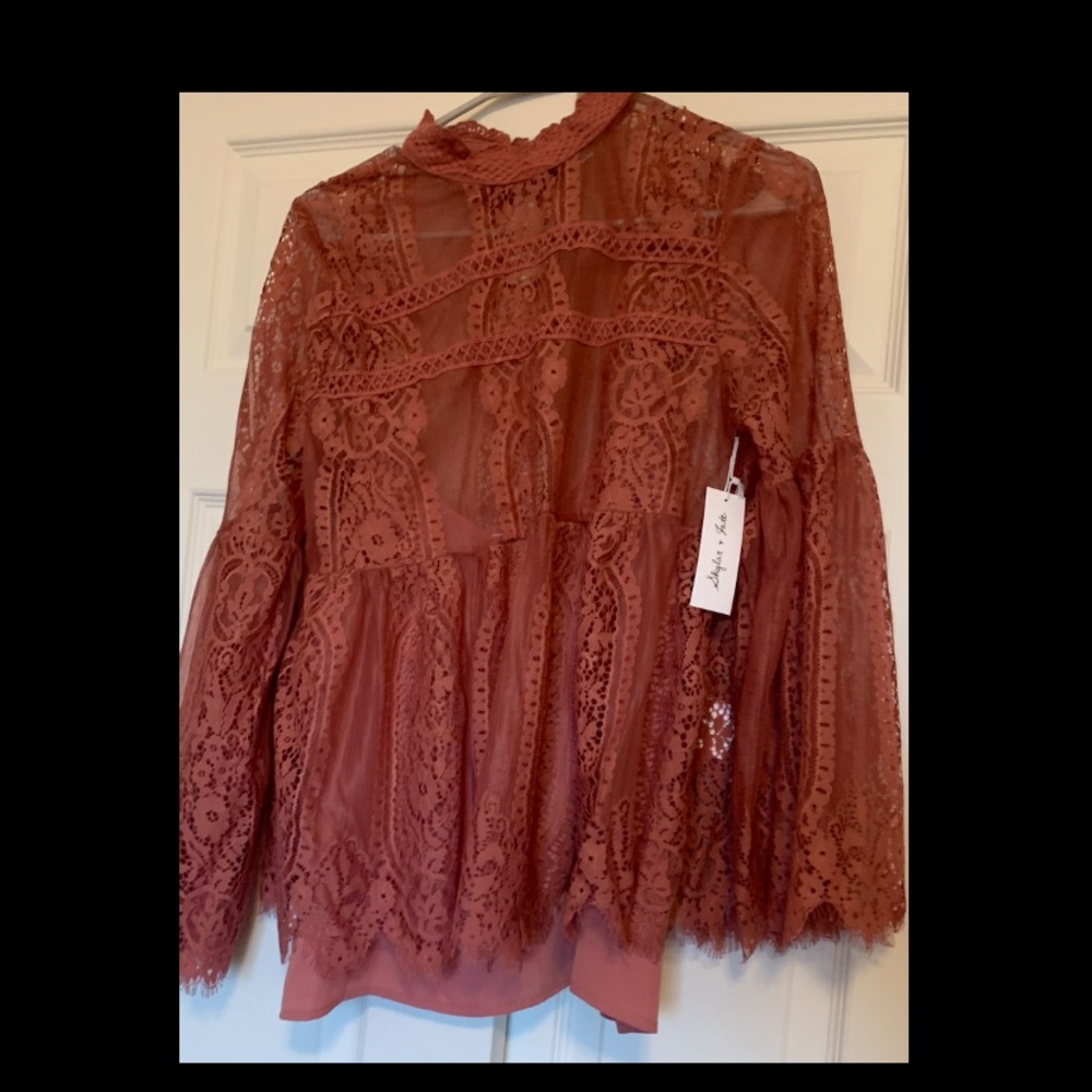 Lace Shirt Long Sleeve Skylar+Jade